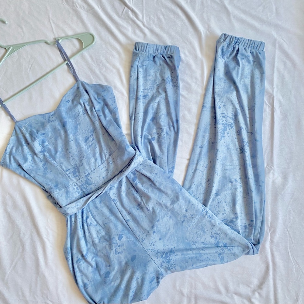 Blue jumpsuit
